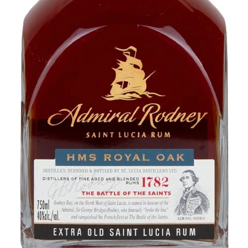 Admiral Rodney HMS Royal Oak Extra Old Saint Lucia Rum 4 Admiral Rodney HMS Royal Oak Extra Old Saint Lucia Rum - Image 2