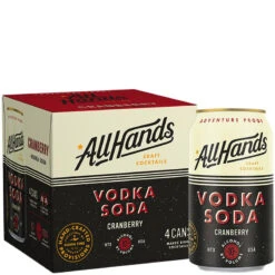 All Hands Vodka Soda Cranberry 4 Pack