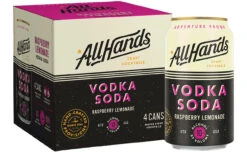 All Hands Vodka Soda Raspberry Lemonade 4 Pack