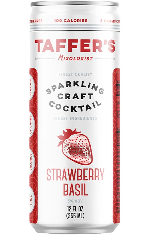 Taffer's Strawberry Basil Sparkling Craft Cocktail 4-Pack 4 Taffer's Strawberry Basil Sparkling Craft Cocktail 4-Pack - Image 2